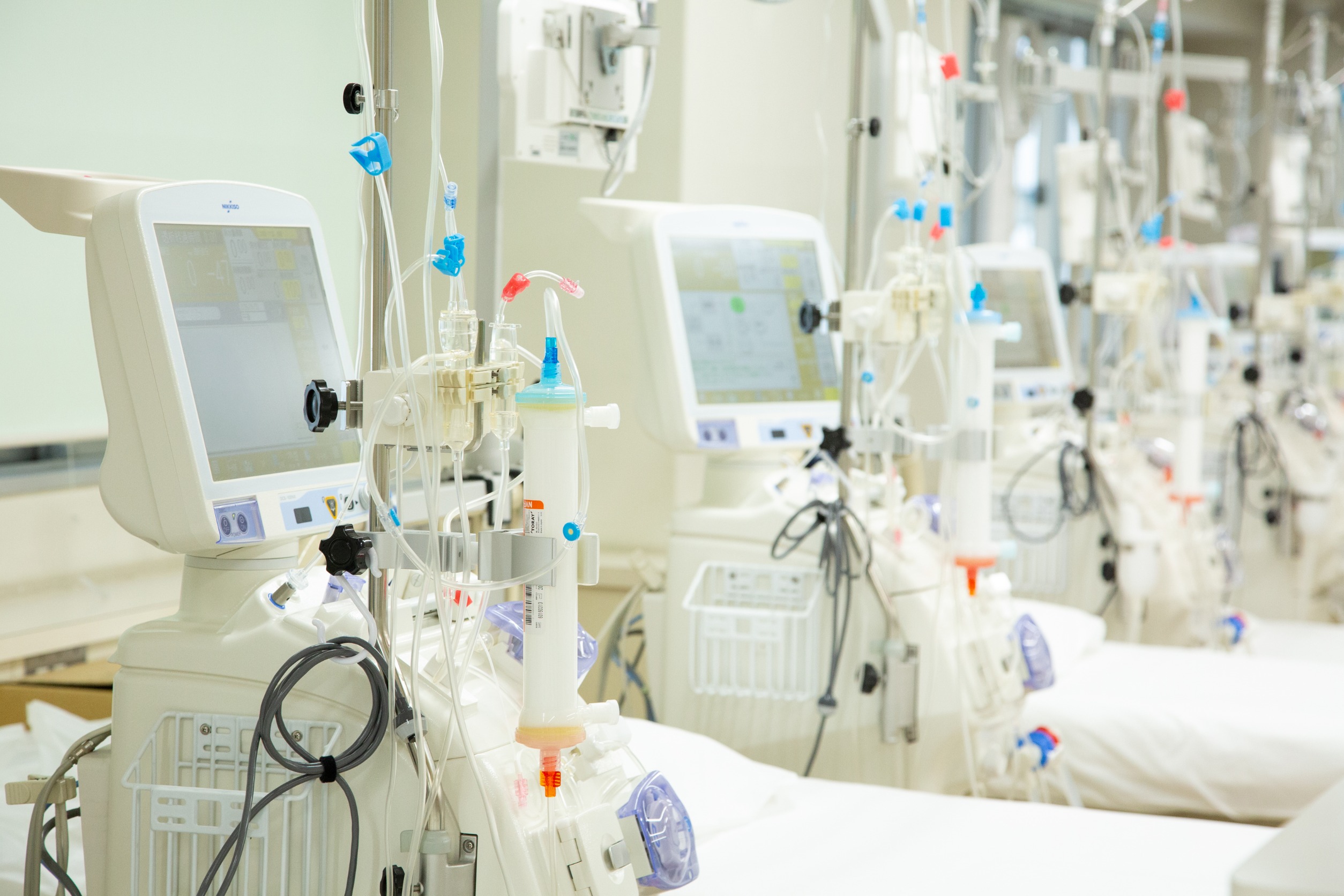 Travel dialysis room at Ogasawara Dialysis Clinic in Tokyo